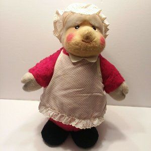 Vintage 1983 Animal Fair Mrs. Baker Plush 18" Christmas Stuffed